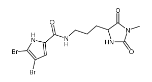 4,5-dibromo-N-(3-(1-methyl-2,5-dioxoimidazolidin-4-yl)propyl)-1H-pyrrole-2-carboxamide Structure