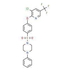 1-[(4-([3-CHLORO-5-(TRIFLUOROMETHYL)-2-PYRIDINYL]OXY)PHENYL)SULFONYL]-4-PHENYLPIPERAZINE结构式