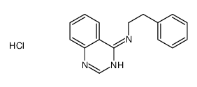 N-(2-phenylethyl)quinazolin-4-amine,hydrochloride结构式