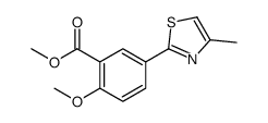 methyl 2-methoxy-5-(4-methyl-1,3-thiazol-2-yl)benzoate Structure