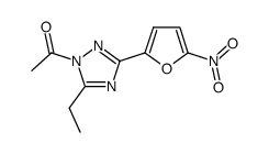 1-[5-Ethyl-3-(5-nitro-2-furanyl)-1H-1,2,4-triazol-1-yl]ethanone structure