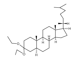 5α-Cholestan-3-one diethyl acetal结构式