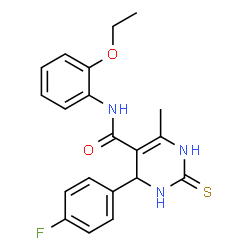 N-(2-ethoxyphenyl)-4-(4-fluorophenyl)-6-methyl-2-thioxo-1,2,3,4-tetrahydropyrimidine-5-carboxamide picture