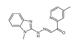 Ethanone, 1-(4-methyl-2-pyridinyl)-, 2-(1-methyl-1H-benzimidazol-2-yl)hydrazone结构式