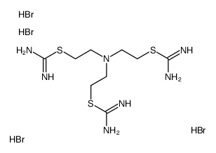 2-[bis(2-carbamimidoylsulfanylethyl)amino]ethyl carbamimidothioate,tetrahydrobromide Structure