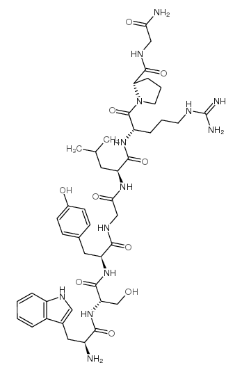 H-TRP-SER-TYR-GLY-LEU-ARG-PRO-GLY-NH2 Structure