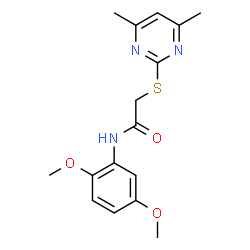 N-(2,5-DIMETHOXYPHENYL)-2-[(4,6-DIMETHYL-2-PYRIMIDINYL)SULFANYL]ACETAMIDE structure