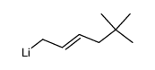 trans-5,5-dimethyl-1-lithio-2-hexene Structure