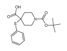 N-(BOC)-4-(phenylthio)-isonipecotic acid结构式