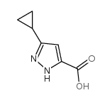 3-Cyclopropyl-1H-Pyrazole-5-Carboxylic Acid Structure