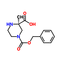 (R)-4-N-Cbz-Piperazine-2-carboxylic acid methyl ester structure