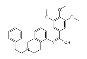 3,4,5-trimethoxy-N-[2-(2-phenylethyl)-3,4-dihydro-1H-isoquinolin-5-yl]benzamide结构式