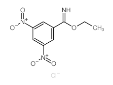 Benzenecarboximidicacid, 3,5-dinitro-, ethyl ester, hydrochloride (1:1)结构式