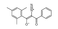 2-diazonio-3-oxo-1-phenyl-3-(2,4,6-trimethylphenyl)prop-1-en-1-olate Structure