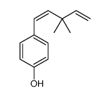4-(3,3-dimethylpenta-1,4-dienyl)phenol结构式