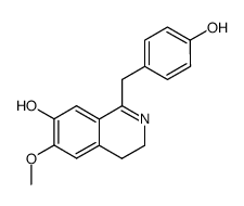 3,4-Dihydro-7-hydroxy-1-(4-hydroxybenzyl)-6-methoxyisoquinoline Structure