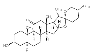 11-酮替告皂甙元结构式