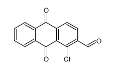 1-chloro-9,10-dioxo-9,10-dihydro-anthracene-2-carbaldehyde结构式