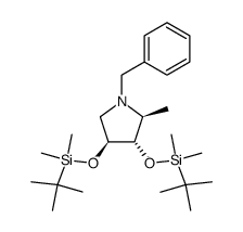 (2S,3S,4S)-1-benzyl-3,4-bis((tert-butyldimethylsilyl)oxy)-2-methylpyrrolidine Structure