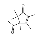 4-Acetyl-2,3,4,5,5-pentamethyl-2-cyclopenten-1-one Structure