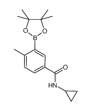 N-cyclopropyl-4-methyl-3-(4,4,5,5-tetramethyl-1,3,2-dioxaborolan-2-yl)benzamide Structure
