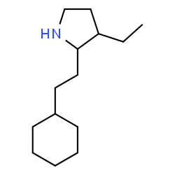 Pyrrolidine, 2-(2-cyclohexylethyl)-3-ethyl- (9CI) Structure