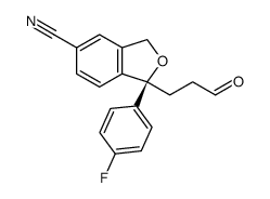 (S)-1-(4-fluorophenyl)-1-(3-oxopropyl)-1,3-dihydroisobenzofuran-5-carbonitrile Structure