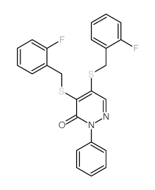 4,5-Bis((2-fluorobenzyl)thio)-2-phenyl-3(2H)-pyridazinone picture