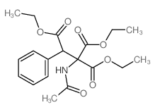 1,1,2-triethyl 1-acetamido-2-phenyl-ethane-1,1,2-tricarboxylate结构式