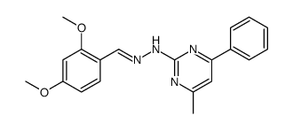 N-[(2,4-dimethoxyphenyl)methylideneamino]-4-methyl-6-phenylpyrimidin-2-amine结构式