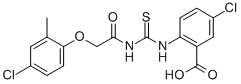 5-chloro-2-[[[[(4-chloro-2-methylphenoxy)acetyl]amino]thioxomethyl]amino]-benzoic acid结构式