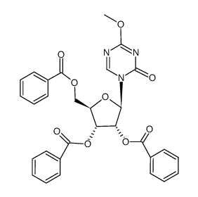 4-Methoxy-1-(2,3,5-tri-O-benzoyl-β-D-ribofuranosyl)-1,3,5-triazin-2(1H)one Structure