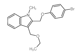 2-[(4-bromophenoxy)methyl]-3-(ethoxymethyl)-1-methyl-indole structure