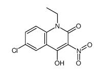 6-chloro-1-ethyl-4-hydroxy-3-nitro-1H-quinolin-2-one结构式