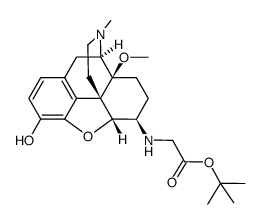 tert-butyl 2-[(4,5a-epoxy-3-hydroxy-14β-methoxy-17-methylmorphinan-6β-yl)amino]acetate结构式