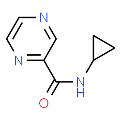 Pyrazinecarboxamide, N-cyclopropyl- (9CI) structure