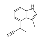 2-(3-methylindol-4-yl)propionitrile结构式