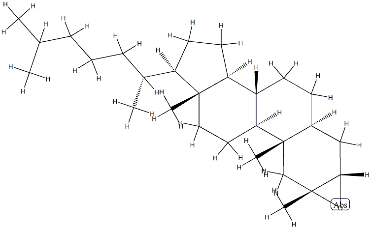 2α,3α-Epoxy-2-methyl-5α-cholestane结构式