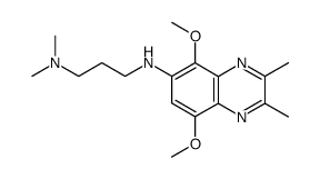 N'-(5,8-dimethoxy-2,3-dimethyl-quinoxalin-6-yl)-N,N-dimethyl-propane-1,3-diamine结构式