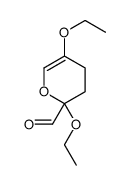 2,5-diethoxy-3,4-dihydropyran-2-carbaldehyde Structure
