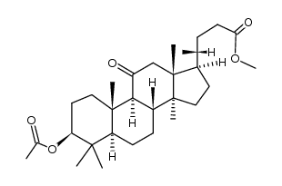 3β-acetoxy-4,4,14-trimethyl-11-oxo-5α-cholan-24-oic acid methyl ester Structure