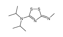 5-methylimino-N,N-di(propan-2-yl)-1,2,4-dithiazol-3-amine结构式