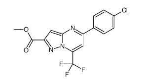 methyl 5-(4-chlorophenyl)-7-(trifluoromethyl)pyrazolo[1,5-a]pyrimidine-2-carboxylate结构式