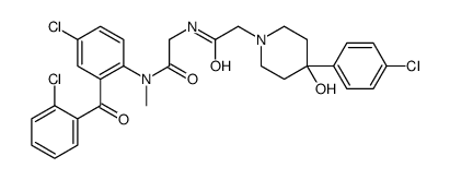 N-[4-chloro-2-(2-chlorobenzoyl)phenyl]-2-[[2-[4-(4-chlorophenyl)-4-hydroxypiperidin-1-yl]acetyl]amino]-N-methylacetamide Structure