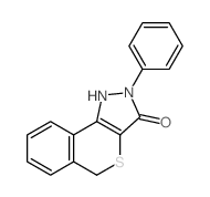 2-Phenyl-1,2-dihydroisothiochromeno(4,3-c)pyrazol-3(5H)-one Structure