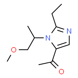 Ethanone, 1-[2-ethyl-1-(2-methoxy-1-methylethyl)-1H-imidazol-5-yl]- (9CI) structure