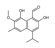 2,8-dihydroxy-7-methoxy-6-methyl-4-propan-2-ylnaphthalene-1-carbaldehyde结构式