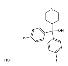 bis (p-fluorophenyl)(4-piperidyl)methanol hydrochloride结构式