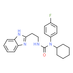 Urea, N-[2-(1H-benzimidazol-2-yl)ethyl]-N-cyclohexyl-N-(4-fluorophenyl)- (9CI) structure