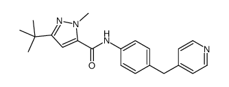 1H-Pyrazole-5-carboxamide,3-(1,1-dimethylethyl)-1-methyl-N-[4-(4-pyridinylmethyl)phenyl]-(9CI) Structure